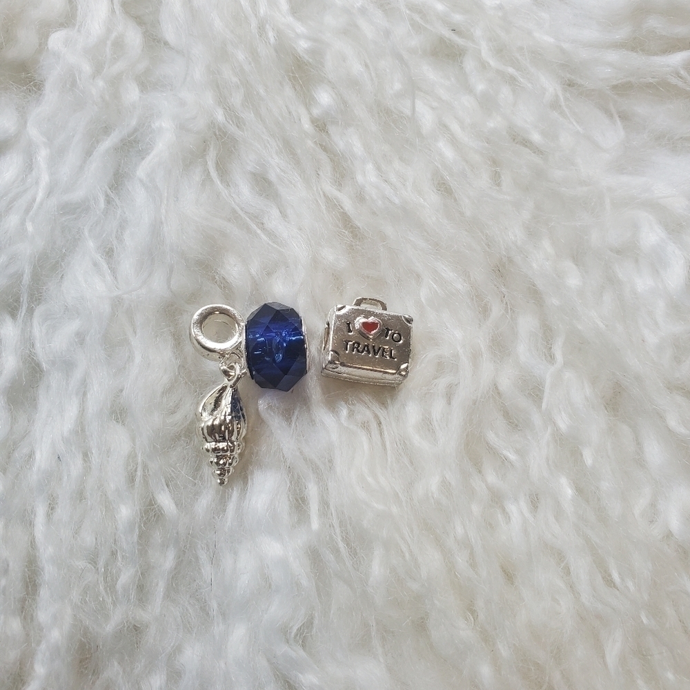 silver tone charms
